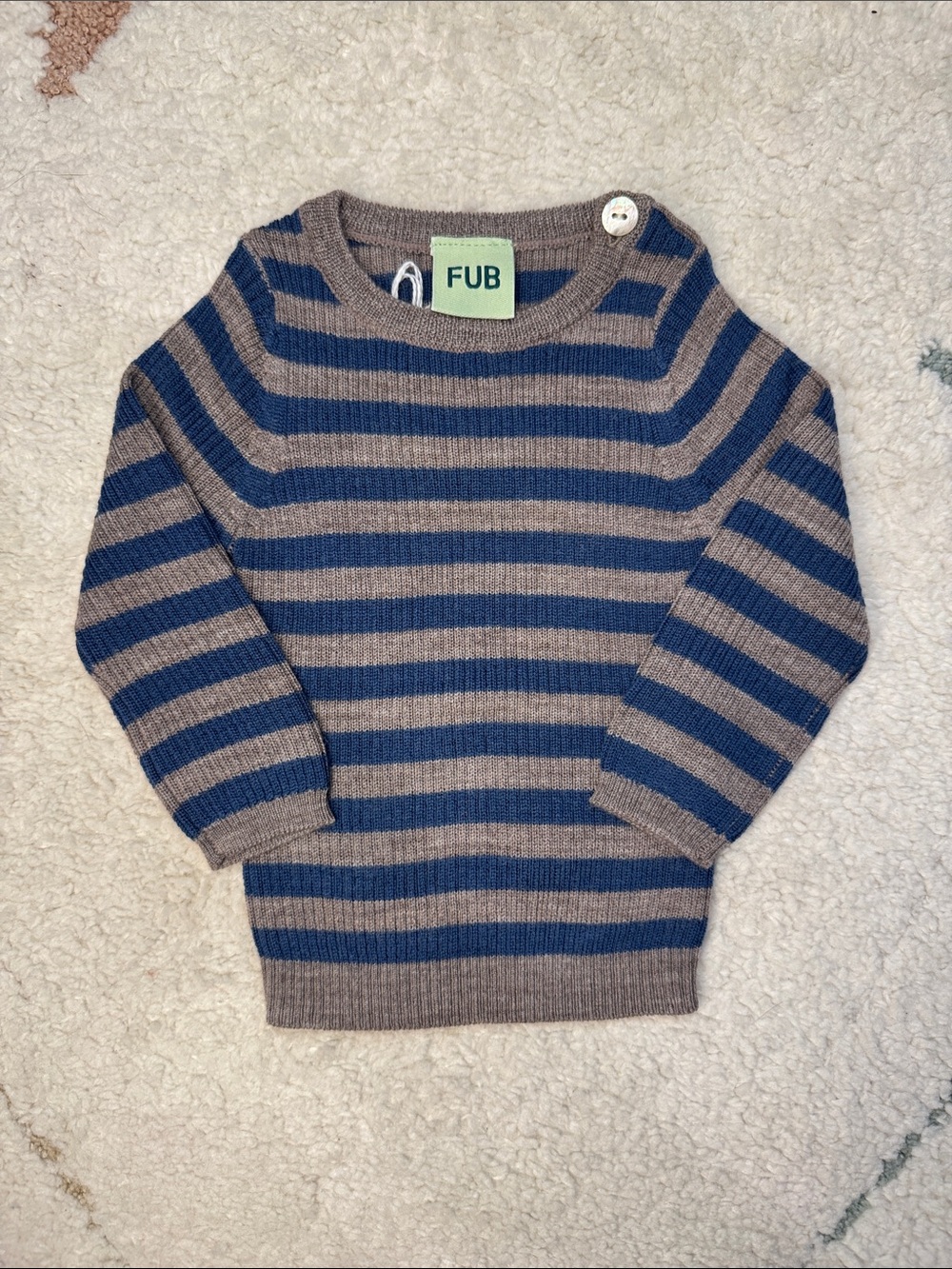 Striped Kids Sweater - Blue and Brown
